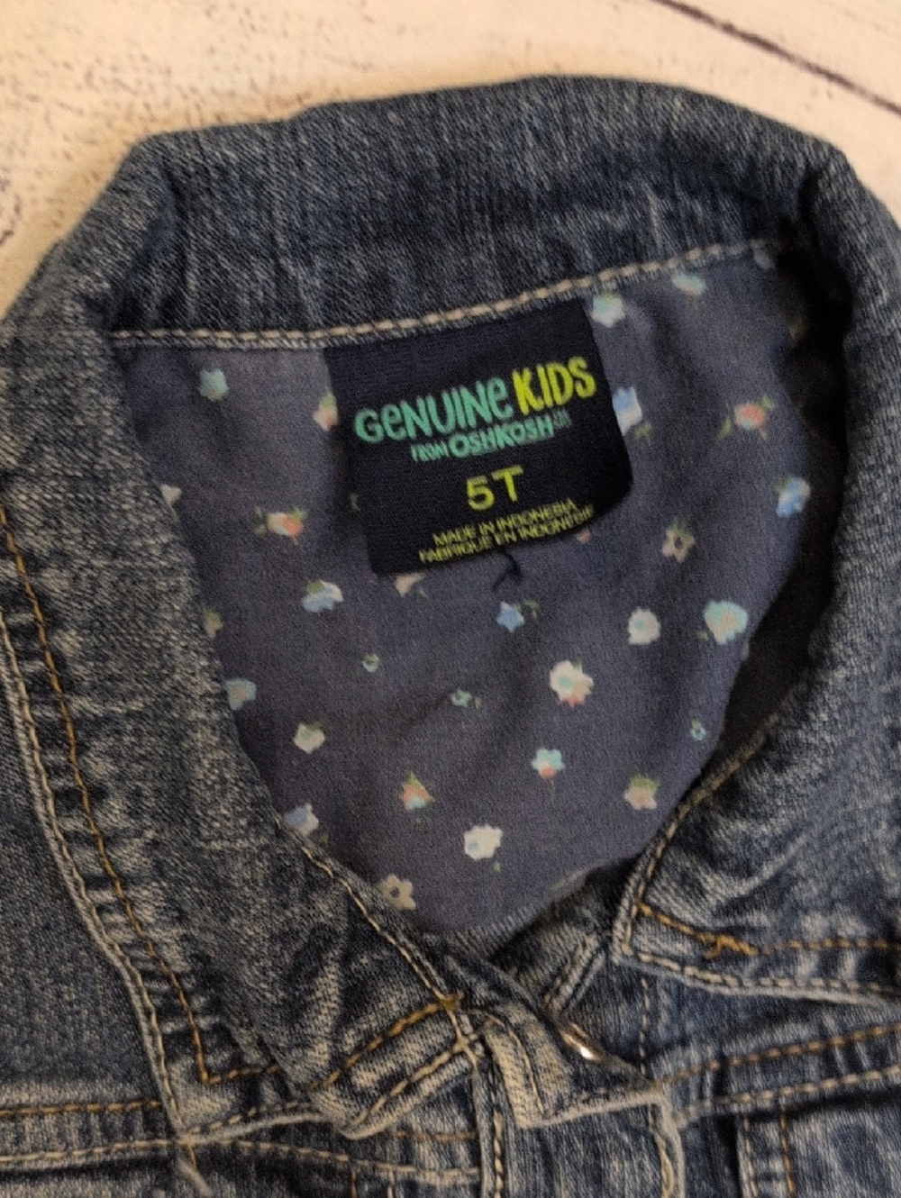Carter's Dark Blue Denim Jean Jacket for Kids - Picture 2 of 4